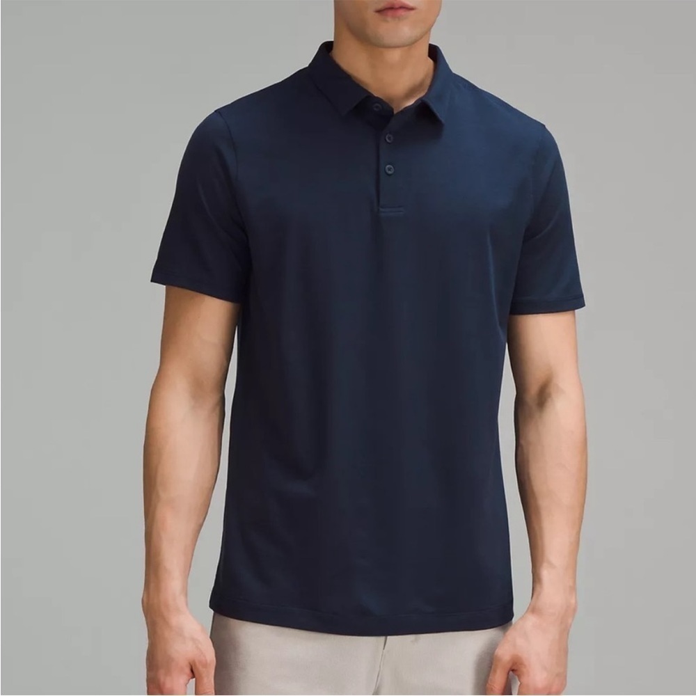 Lululemon Polo Short Sleeve Navy Blue M/L